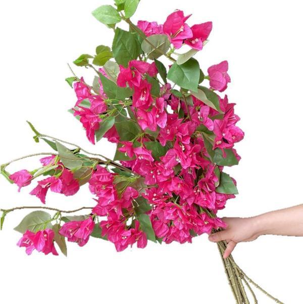 Netten Evime Yapay Çiçek 3Dal Begonvil Çiçeği Fuşya 80 cm Tek Dal Bodrum Çiçeği Sarkan Çiçek - Image 1