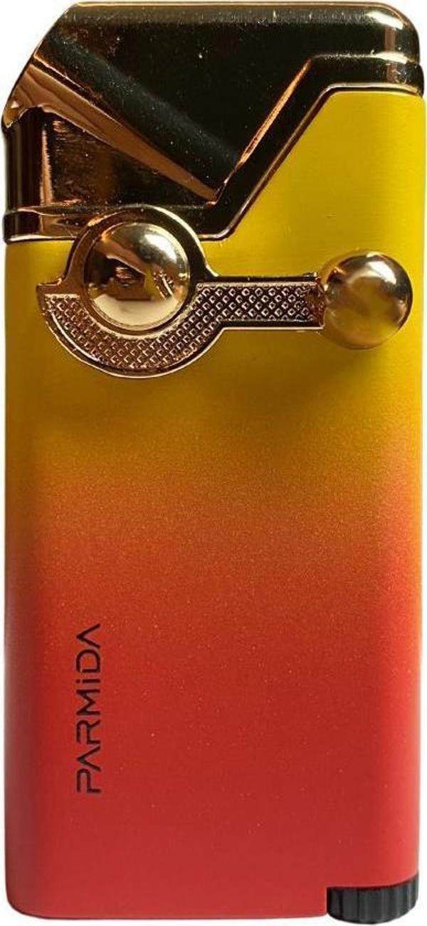Parmida Tek Torch Pürmüz Sarı-Kırmızı Puro Çakmağı - Image 1
