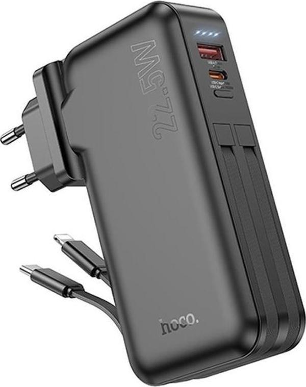 Polham Hc 2İn1 Dahili Type-C Ve İphone Kablolu 22.5W 10000 Mah Powerbank Ve Priz Girişli Şarj Aleti - Image 1