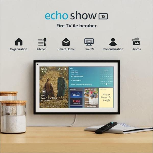 Echo Show 15 | Alexa ve Fire TV özellikli Full HD 15,6" akıllı ekran - Image 1