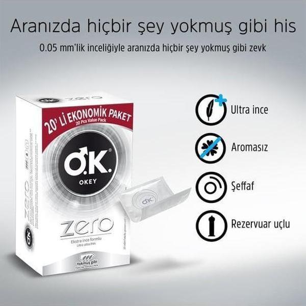 Okey Zero 20'li Prezervatif Ekonomik Paket - Image 1