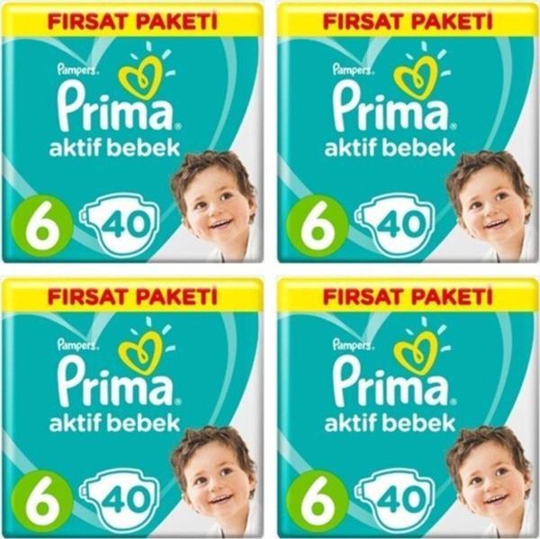 Prima Aktif Bebek 6 Numara 13-18kg 40 adet X 4 Paket - Image 1