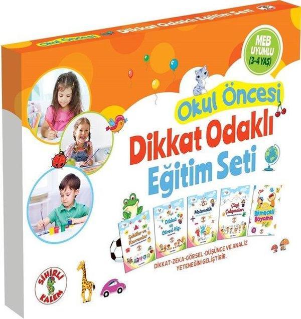Okul Öncesi Dikkat Odaklı Eğitim Seti 3-4 Yaş - Sihirli Kalem - Image 1
