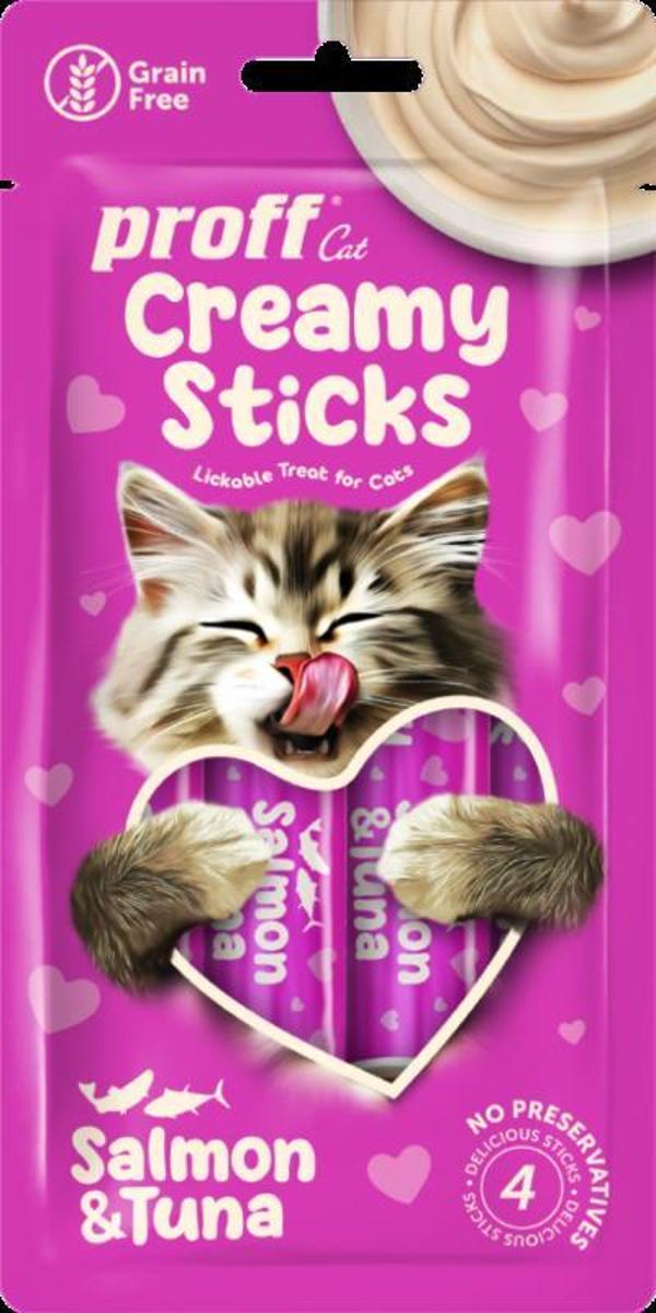 Proff Creamy Ton ve Somon Balıklı Kedi Ödülü 4'lü - Image 1