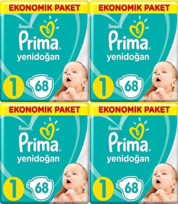 Prima Yenidoğan Bebek Bezi 1 Beden - Numara 2-5 kg 68 Li 4 Paket 272 Kullanım - Image 1
