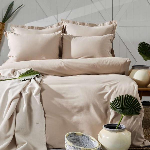 Apricitas Home Esential Çift Kişilik Nevresim Takımı Bej - Image 1
