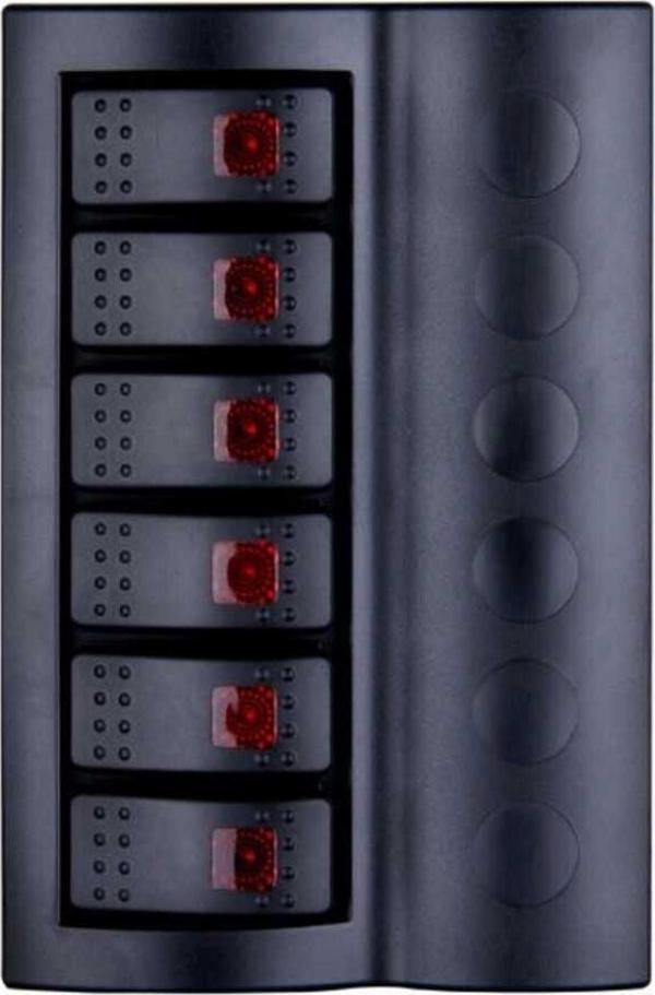 BFY Otomatik Sigortalı Işıklı Switch Panel, 6 Anahtarlı - Image 1
