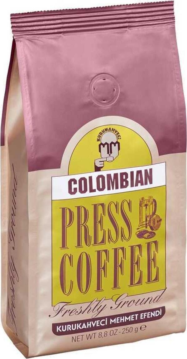 Kurukahveci Mehmet Efendi Colombian Press Pot Filter Coffee 250gr - Image 1