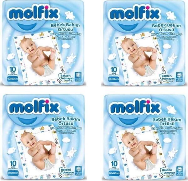 Molfix Bebek Bakım Örtüsü 4 Lü Paket 40 Adet - Image 1
