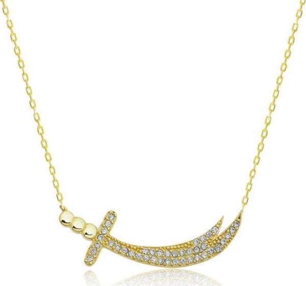 Gümüş Gold Zülfikar Kılıcı Kadın Kolye - Image 1