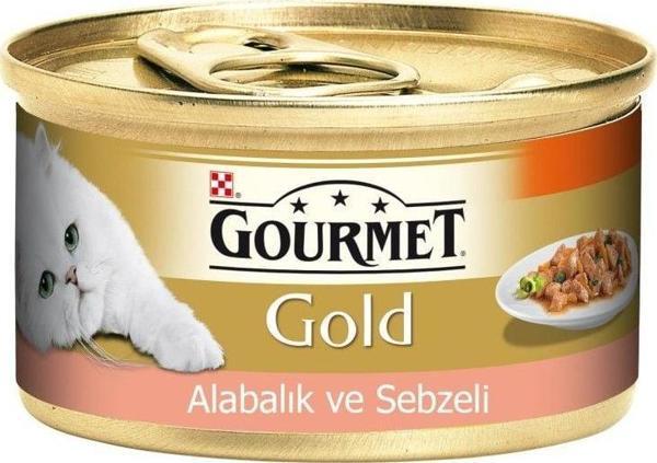 Gourmet Gold Alabalık ve Sebzeli Yetişkin Konserve Kedi Maması 85 Gr - Image 1