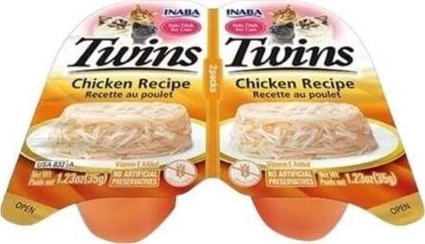 Inaba Twins Jöle İçinde Tavuklu Yetişkin Konserve Kedi Maması 35 Gr 2 Adet - Image 1