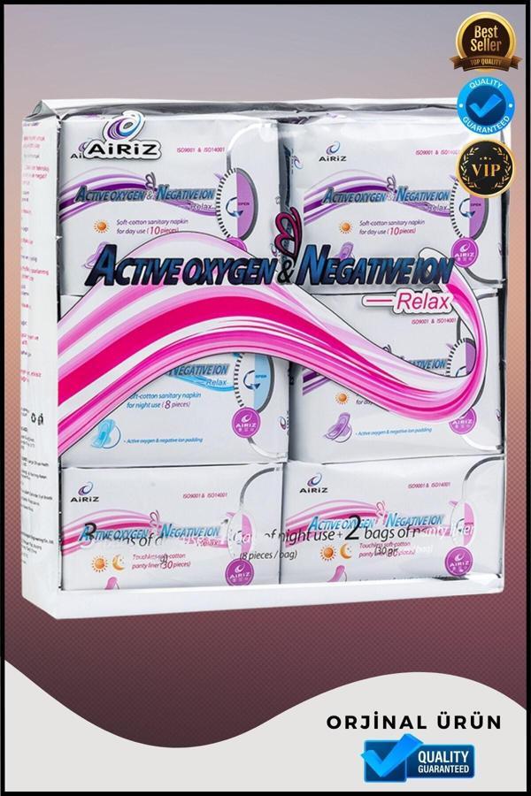 Airiz 98 Adet Hijyenik Ped By Hijyenik Ped Kadın Pedi Active Oxygen & Negativeion - Image 1