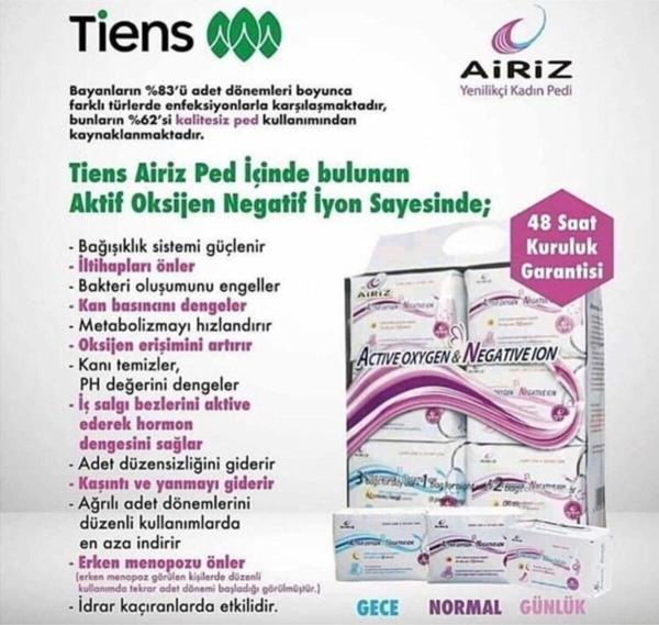 Airiz Kadın Ped Seti 6'lı 98 Adet - Image 1