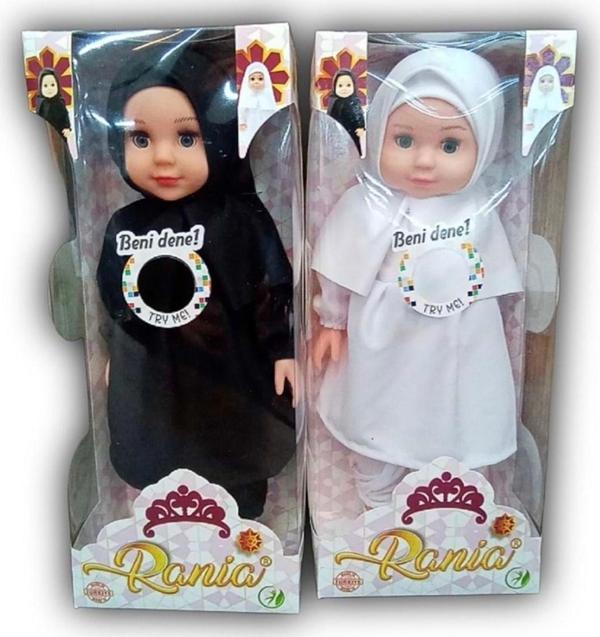 Siyah-Beyaz Tesettürlü TÜRKÇE DUA VE İLAHİ OKUYAN Sesli Rania Et Bebek - Image 1