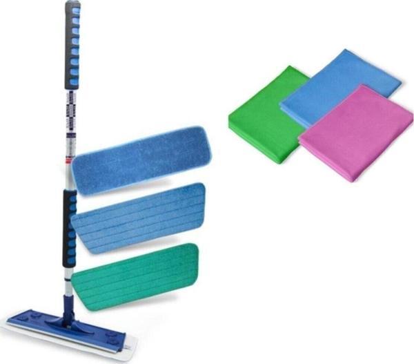 Silva Network Silva Mikrofiber Mop 3 Lü Set + 3 Lü Cam Bezi - Image 1