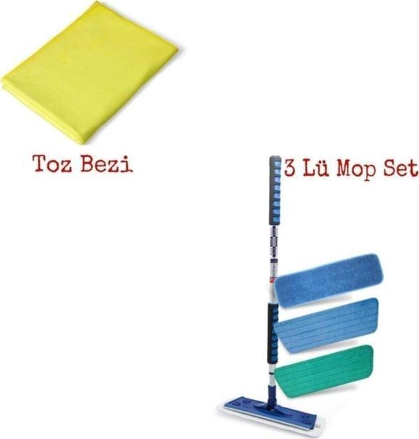 Silva Network Silva Mikrofiber Mop 3 Lü Set + Silva Toz Bezi - Image 1