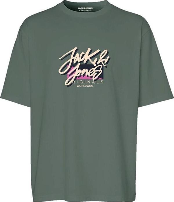 Jack&Jones 12255650 Jortampa Tee Ss Crew Neck 1 Fst Ln Yeşil - Image 1