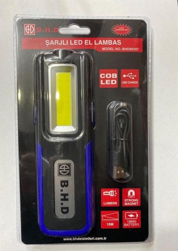 Bhd B.H.D Şarjlı El Feneri Mıktanıslı 350 Lümen - Image 1