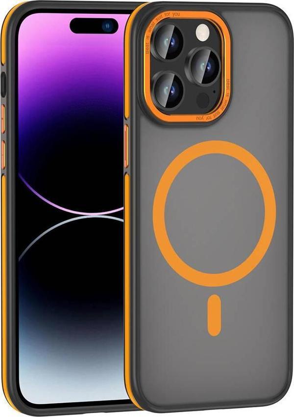 iPhone 14 Pro Max Kılıf Magsafe Şarj Özellikli Mat Görünümlü Ant Kapak - Image 1