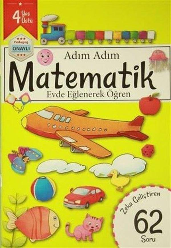 Adım Adım Matematik 4 Yaş - Zeka Geliştiren 62 Soru - Revzen Kitap - Image 1