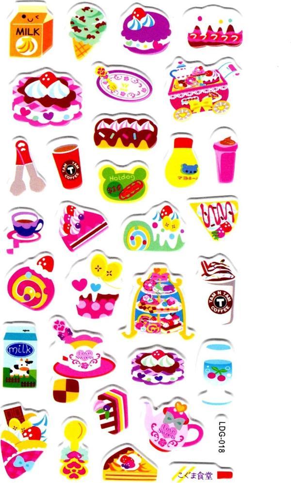 Sticker Kabartmalı Stiker Defter, Planlayıcı Etiket (Ldg018)-17x9 cm - Kek Pasta - Image 1