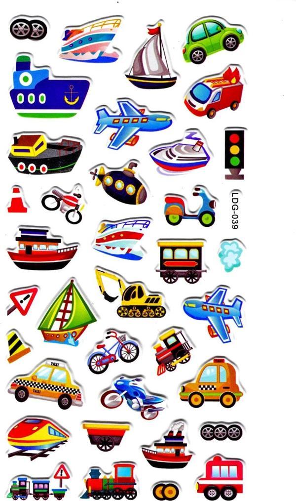 Sticker Kabartmalı Stiker Defter, Planlayıcı Etiket (Ldg039)-17x9 cm- Taşıtlar - Image 1