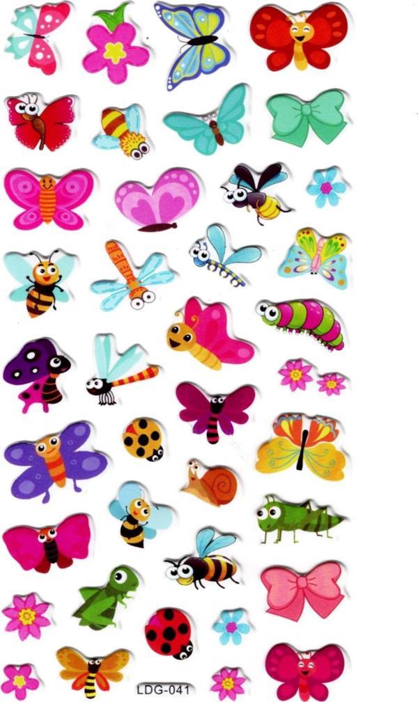 Sticker Kabartmalı Stiker Defter, Planlayıcı Etiket (Ldg041)-17x9 cm- Kelebek Arı - Image 1