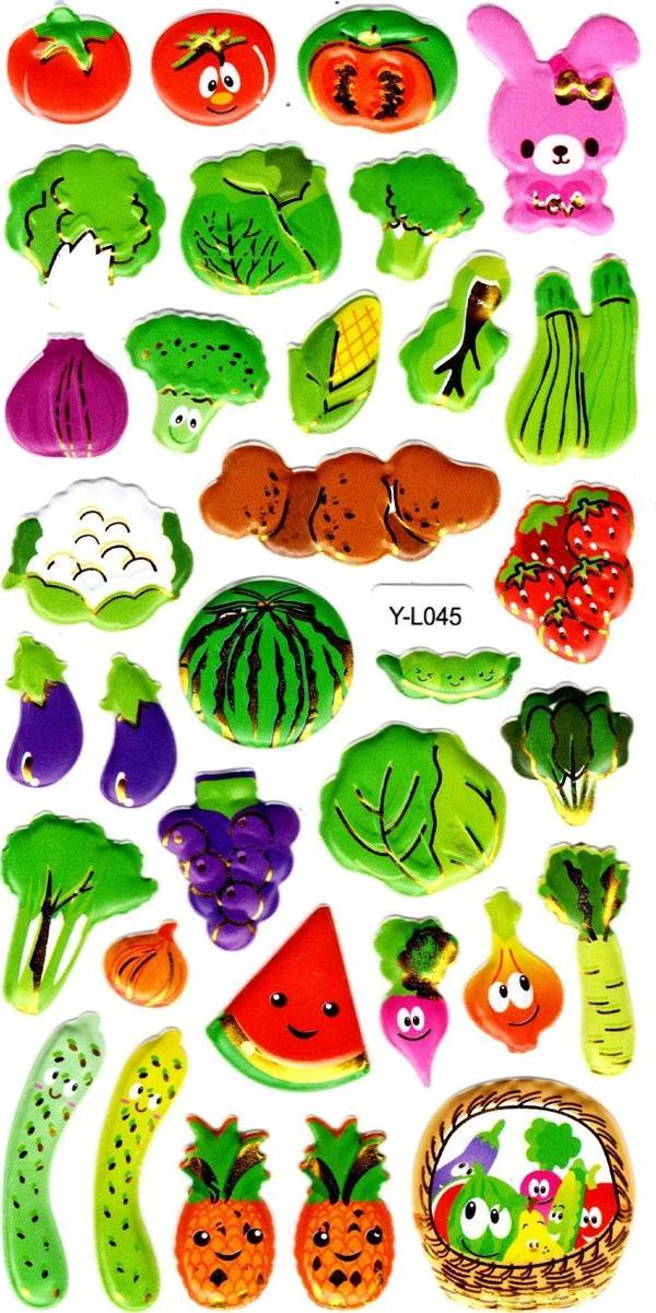 Sticker Kabartmalı Stiker Defter, Planlayıcı Etiket (limyl-045)-17x9cm- Tavşan ve Sebzeler - Image 1