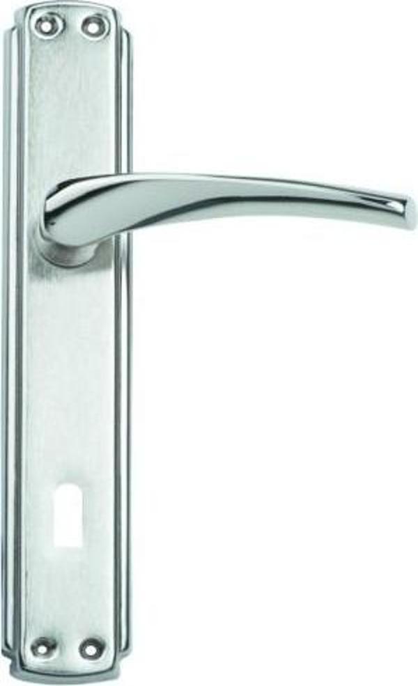 BRAVO MODEL KAPI KOLU NİKEL SATEN WC + VİDALARI - Image 1