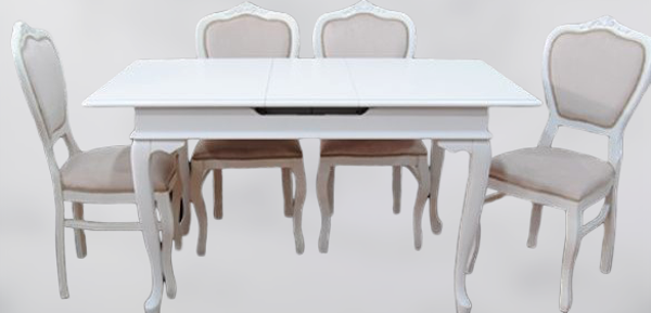 Masa 12902 Sandalye OTAMATİK AÇIL Model Kayın Aslan ayak Merdiven Avangart Klasik - Image 1