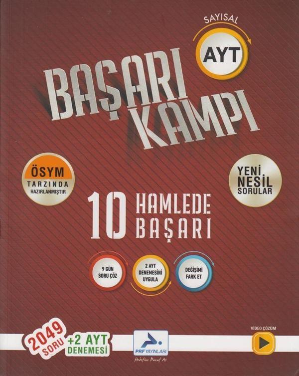 PRF Yayınları AYT Sayısal Başarı Kampı 10 Hamlede Başarı - PRF Paraf Yayınları - Image 1