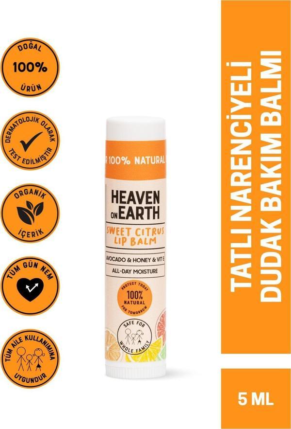 %100 Doğal &organik Tatlı Narenciyeli Nemlendirici Besleyici Dudak Bakım Balmı 5 ml - Image 1