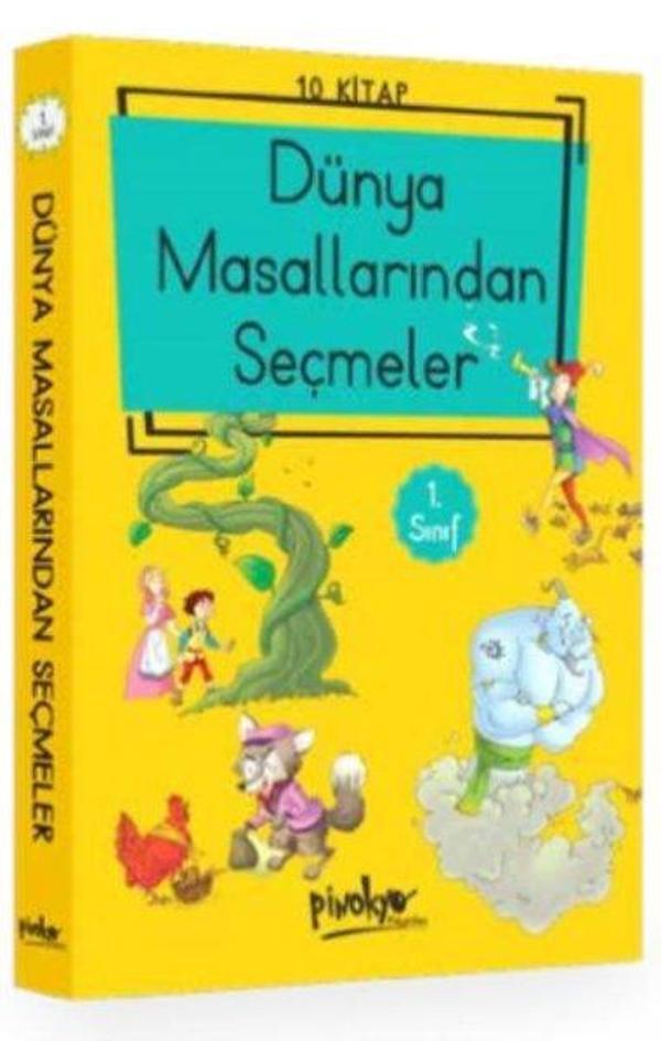 1. Sınıf Dünya Masallarından Seçmeler Düz Yazılı Seti 10 Kitap Takım - Pinokyo - Image 1