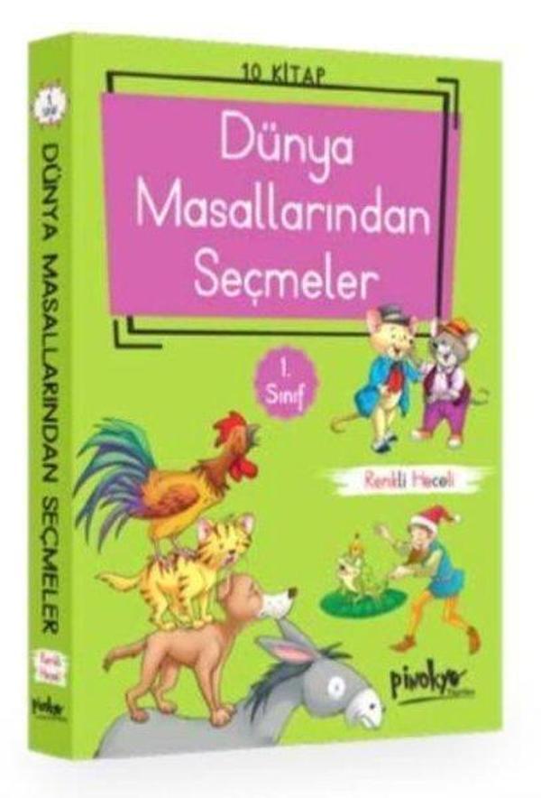 1. Sınıf Dünya Masallarından Seçmeler Heceli Seti 10 Kitap Takım - Pinokyo - Image 1