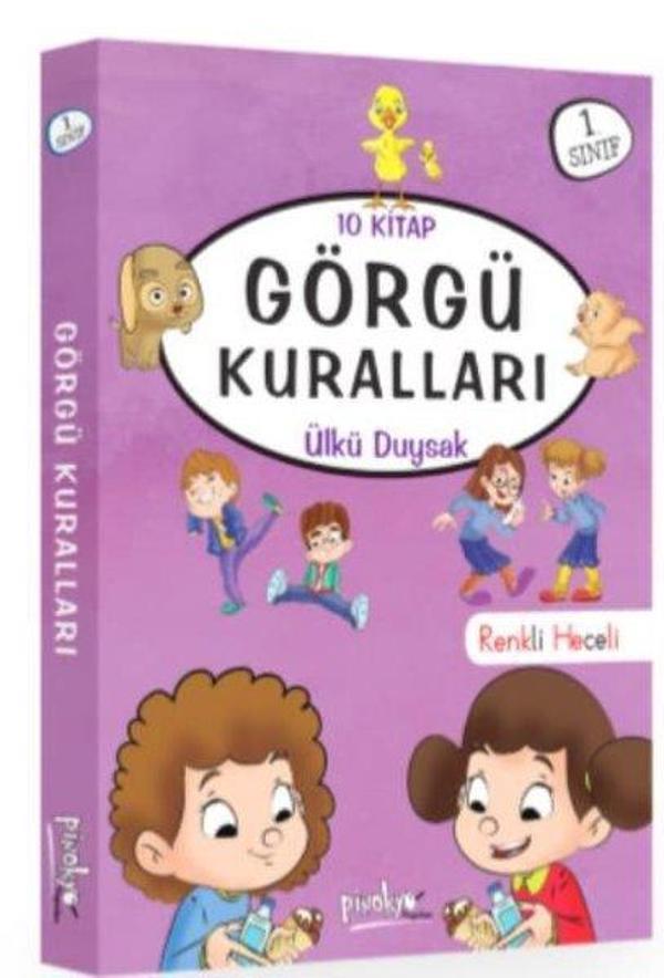 1. Sınıf Görgü Kuralları Seti 10 Kitap Takım - Pinokyo - Image 1