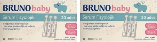 Bruno Abdi Ibrahim Bruno Baby Serum Fizyolojik 5 Ml  X 20 Adet 2'Li - Image 1