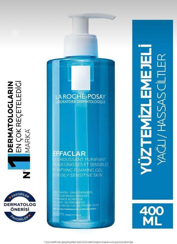 La Roche-Posay Effaclar Jel Yağlı/Akneye Eğilim Gösteren Ciltler Için Yüz Temizleme Jeli 400 Ml 3337872411991 - Image 1