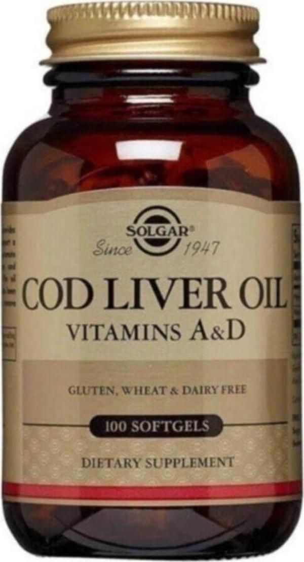 Solgar Cod Liver Oil 100 Softjel Kapsül - Image 1