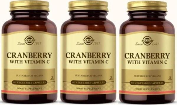 Solgar Cranberry Extract With Vitamin C 60 Kapsül 3 Adet - Image 1