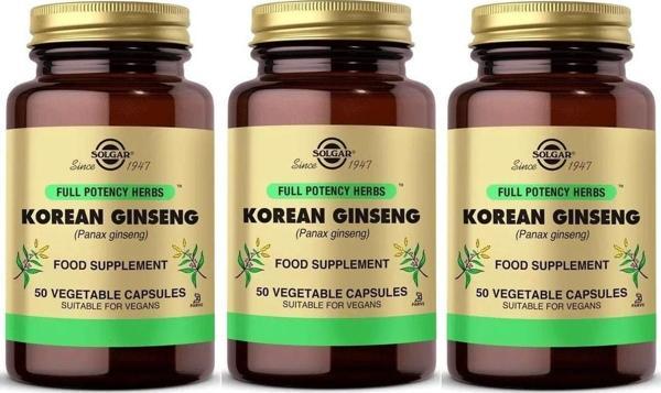 Solgar Korean Ginseng 50 Kapsül 3 Adet - Image 1