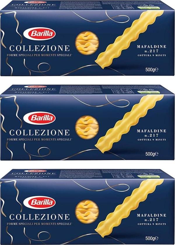 Barilla Mafaldine Makarna 500 gr x 3 Adet - Image 1