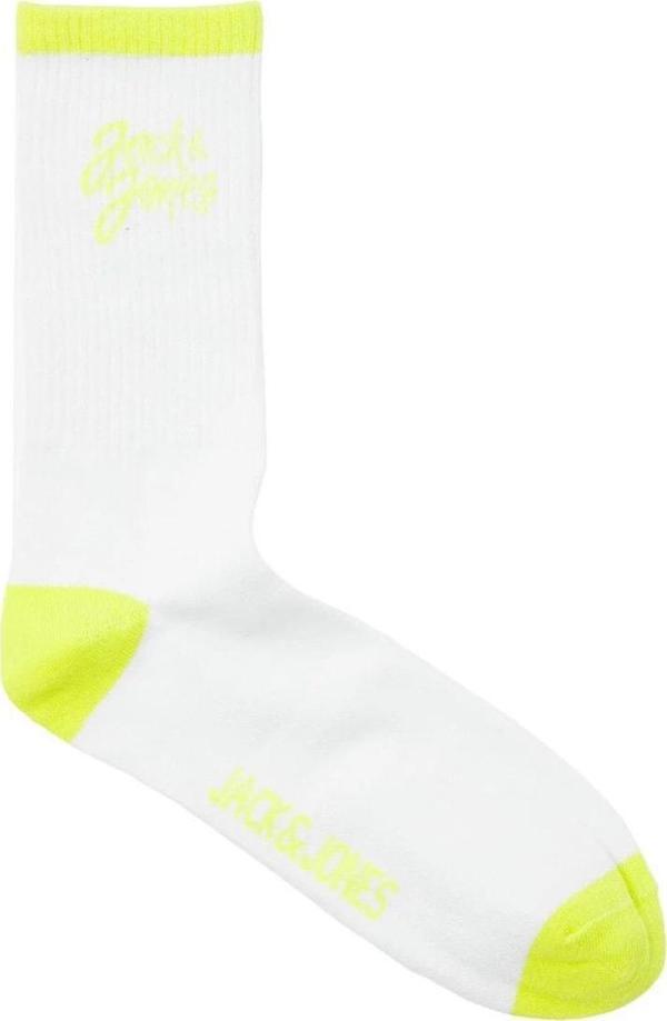 Jack&Jones 12252044 Jaccal Logo Tennis Sock Beyaz-Yeşil - Image 1
