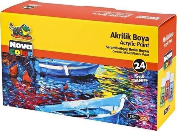 N.Color Akrilik Boya Sise 24' Lü (17 Ml) - Image 1