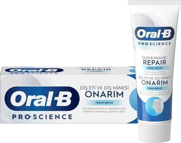 Oral-B Diş Macunu Diş Eti Ve Diş Minesi Onarım Ferah Beyaz 75 Ml - Image 1