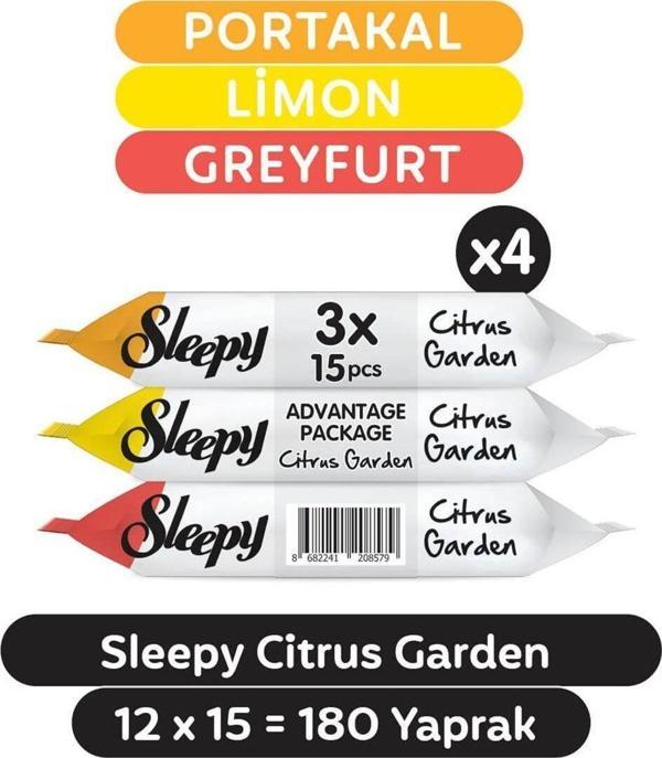 Sleepy Citrus Garden Cep Mendili 12x15 (180 YAPRAK) - Image 1