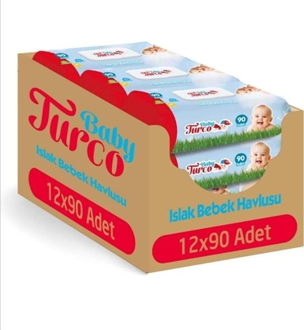 Baby Turco Islak Bebek Havlusu 12x90 Yaprak - Image 1