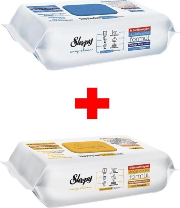 Sleepy Easy Clean Arap Sabun Katkılı + Çamaşır Suyu Katkılı 2X100 (200 Yaprak) - Image 1
