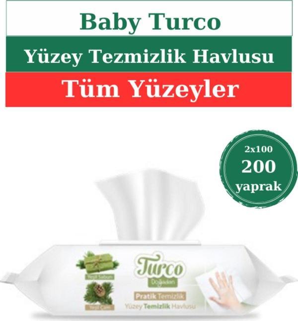 Baby Turco Pratik Temizlik Yüzey Temizlik Havlusu 2x100 200 Yaprak - Image 1