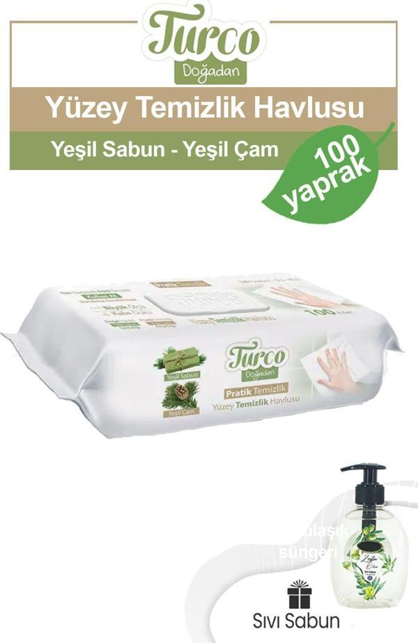 Baby Turco Pratik Yüzey Temizlik Havlusu 100 adet - Klor Paraben Sls İçermez - Image 1